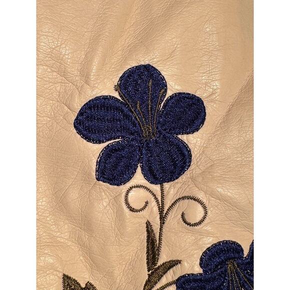 Me Jane Moto Jacket with Embroidered Flowers on Sleeve GIRLS SIZE 14 - Picture 6 of 9